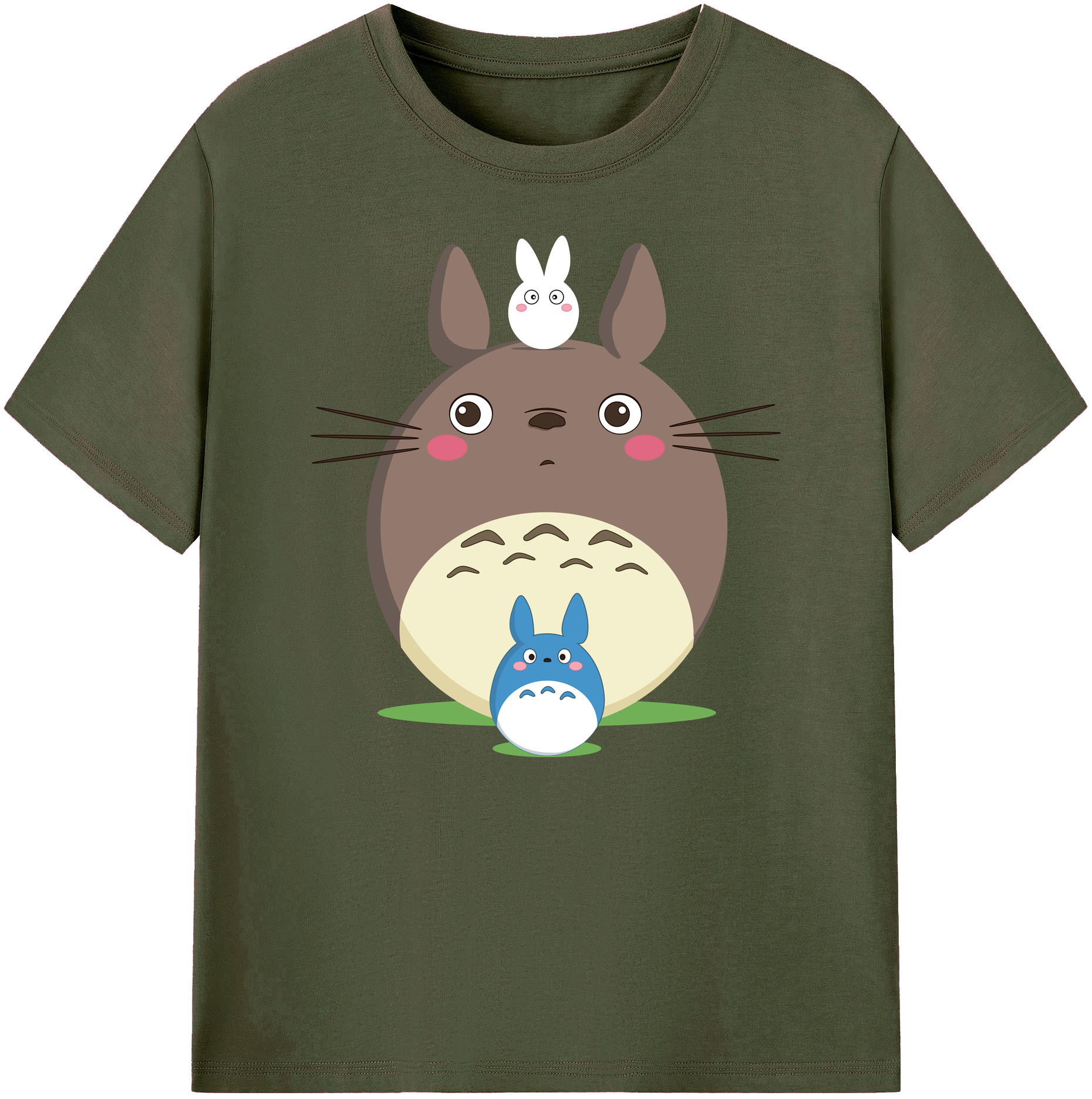 （画像用） となりのトトロ 草壁メイ 草壁サツキ My Neighbor Totoro Satsuki Kusakabe Mei Kusakabe 綿100％ メンズ半袖Tシャツ｜肌触りやわらか＆通気性